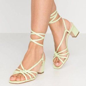 NWOT Loeffler Randall Libby Knotted Wrap Heel Sandals